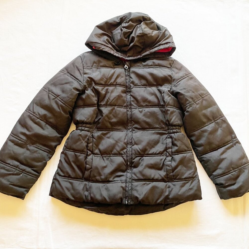 Faded Glory Black Puffer Jacket size 6/6x
